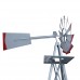 Nova Microdermabrasion 8' Ornametal Steel Windmill Yard Garden Wind Mill Weather Vane Weather Resistant (Silver)