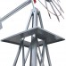 Nova Microdermabrasion 8' Ornametal Steel Windmill Yard Garden Wind Mill Weather Vane Weather Resistant (Silver)