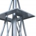 Nova Microdermabrasion 8' Ornametal Steel Windmill Yard Garden Wind Mill Weather Vane Weather Resistant (Silver)