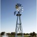 Outdoor Water Solutions Ornamental Backyard Windmill - 8ft.3in.H, Galvanized Finish, Model# BYW0038
