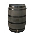 RTS Home Accents 50-Gallon Rain Water Collection Barrel with Brass Spigot, Wood Grain