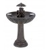 Smart Solar 20326R01 Umbrella Series Solar Fountain, Boy and Girl Reading on a Bench, Aged Bronze Finish, Utilizes Smart Solar Dual Solar Panel Tec...