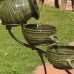 Smart Solar 23931R01 Ceramic Solar Cascading Fountain, Glazed Green Bamboo Design