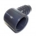 Spears 1407 Series PVC Tube Fitting, 90 Degree Elbow, Schedule 40, Gray, 1" Barbed x NPT Female