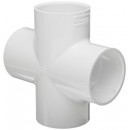 Spears 420 Series PVC Pipe Fitting, Cross, Schedule 40, 3/4" Socket