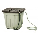 Suncast 50 Gallon Rain Barrel with Hose - Durable Resin Rain Barrel - Holds and Catches Rain Water - Taupe