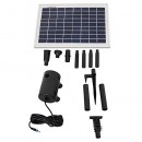 Sunnydaze 8W Outdoor Solar Pump and Panel Fountain Kit with 2 Spray Heads, 200 GPH, 80-Inch Lift