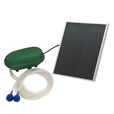 Sunnydaze Solar Pond Oxygenator Plus Air Pump Outdoor with Battery Pack, 52 GPH - for Aquarium or Fish Tank