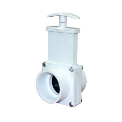 Valterra 6201 PVC Gate Valve, White, 2" Slip