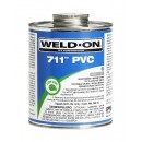 Weldon 10123 Gray 711 Heavy-Bodied PVC Professional Industrial-Grade Cement Medium-Setting Low-Voc, 1/2 Pint, Gray