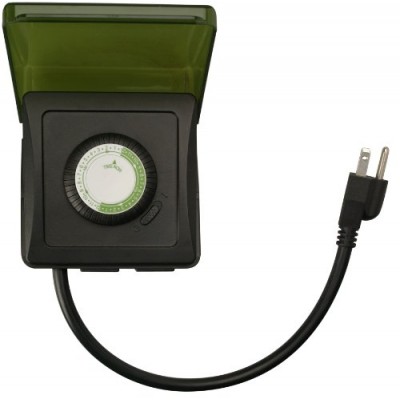 Woods 50012WD Outdoor 24-Hour Heavy Duty Mechanical Plug-In Timer, 2 Grounded Outlets