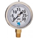 Zenport LPG30 Zen-Tek Glycerin Liquid Filled Pressure Gauge, 30 PSI